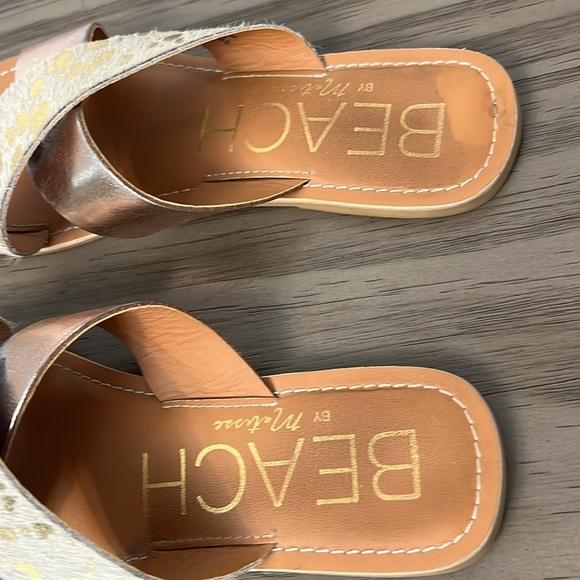 BEACH BY MATISSE LEATHER CRISS CROSS SANDALS 7 - Picture 5 of 12